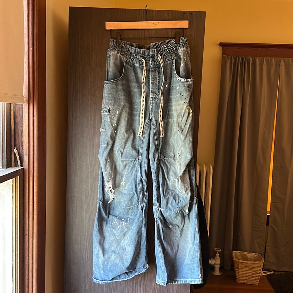 We The Free Modern Love Pull-on wide-leg jeans size M